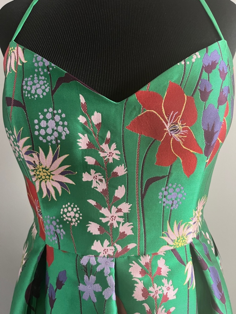 Eliza J Emerald Green Floral Midi Dress - Picture 3 of 5